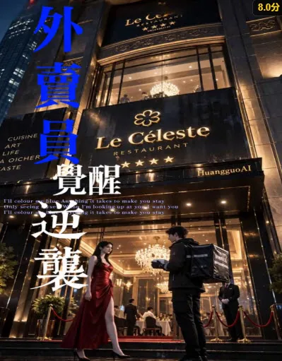 雨夜中两位主角对视的剧集海报
